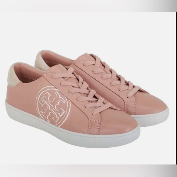 Tory Burch Shoes - Tory Burch T-Logo Sneaker Napa Leather, Pink Moon, Sz 7.5